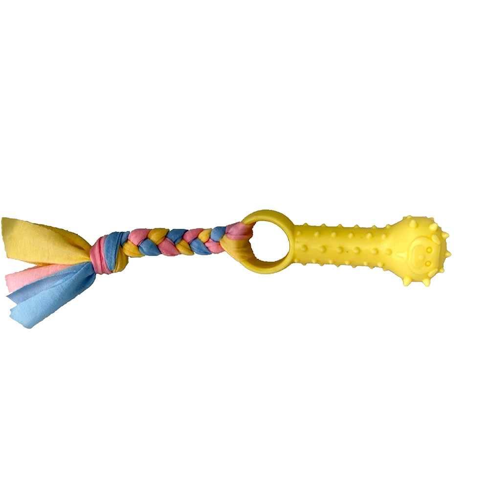 TPR Pet Chew Toy with Colorful Rope (Bone Shape)