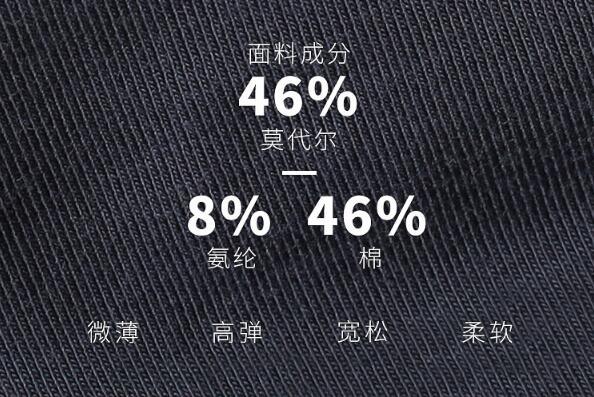 46% Modal 46% Cotton 8% Spandex Summer Sports Breathable Seamless Elastic Loose Soft Black Men's Boxers, Underwear