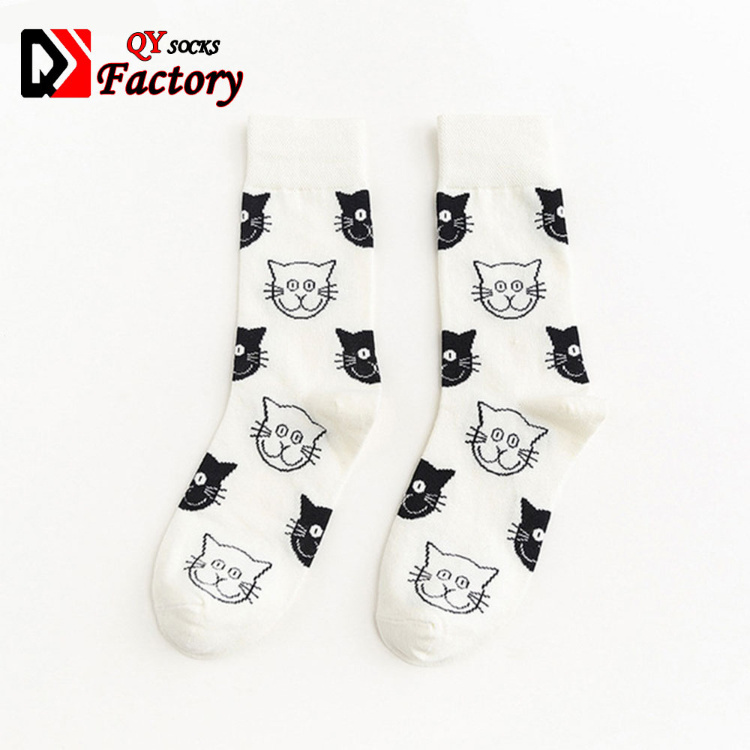 Unisex Teenager Adults Animal Cats Dogs Comb Cotton Sock