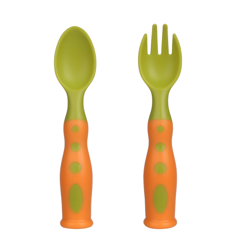 OEM Factory PP Baby Training Learning Feeding Spoon & Fork