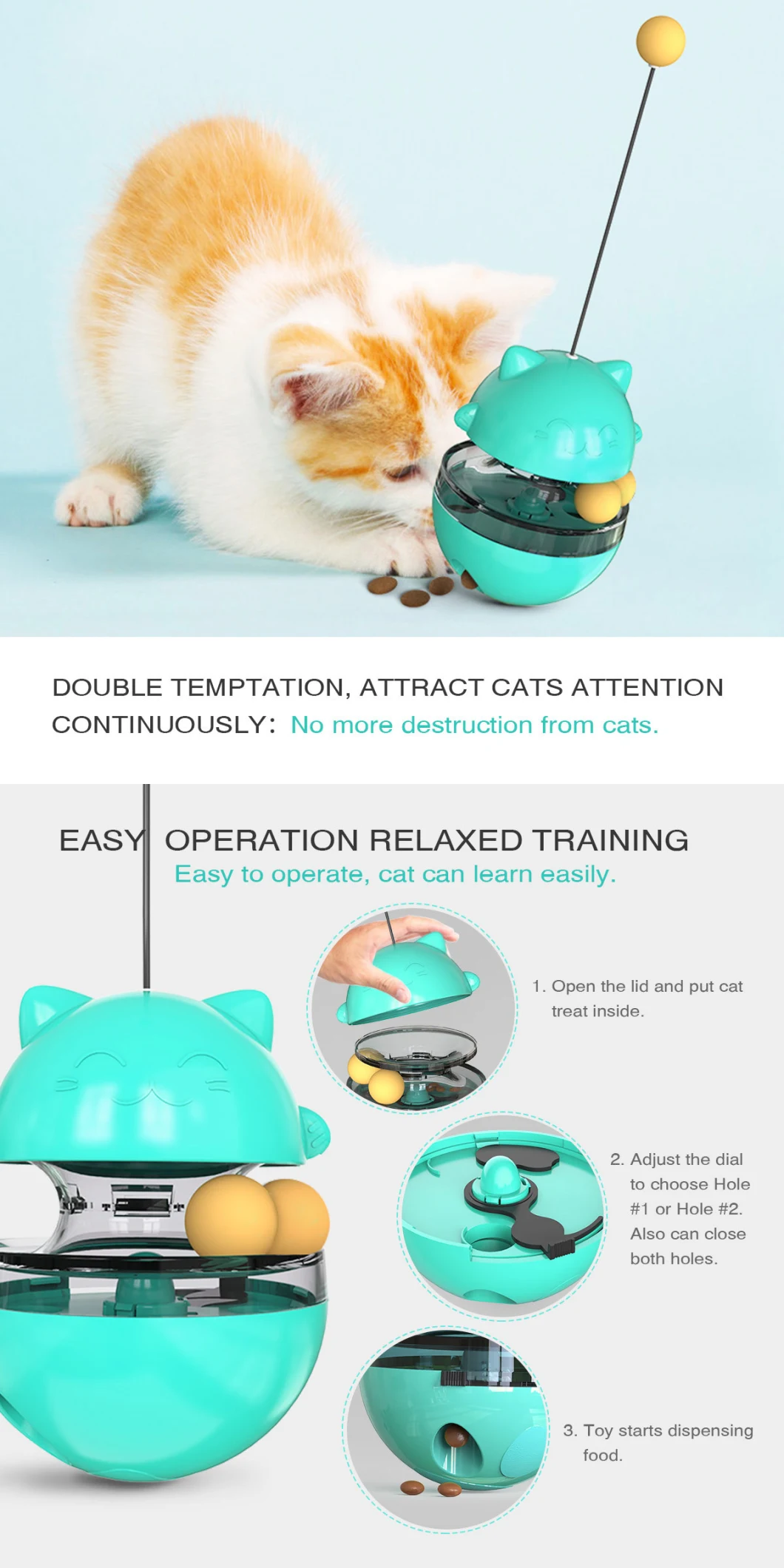 Pet Suppiles Tumbler Funny Cat Toy Ball