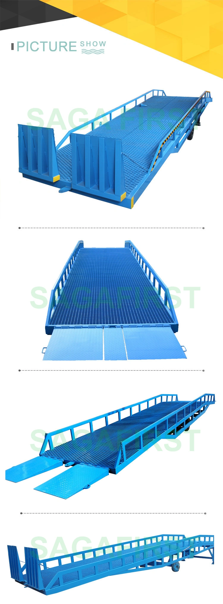 Hydraulic Mobile Car Loading Dock Ramp for Forklift