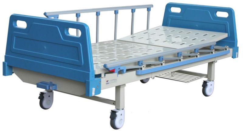 ABS One Function Backrest Manual Hospital Beds with IV Pole