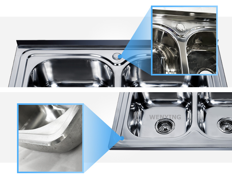 Inox Outdoor Stainless Steel Trough Kitchen Sink Wy-8050d