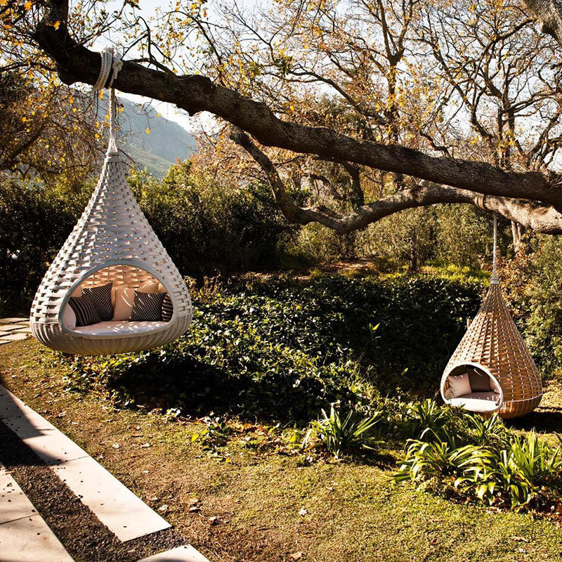 Outdoor Hammock Rattan Sofa Hotel Hanging Chair Garden Bed