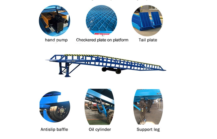 Mobile Truck Car Loading Unloading Hydraulic Mobile Yard Ramp