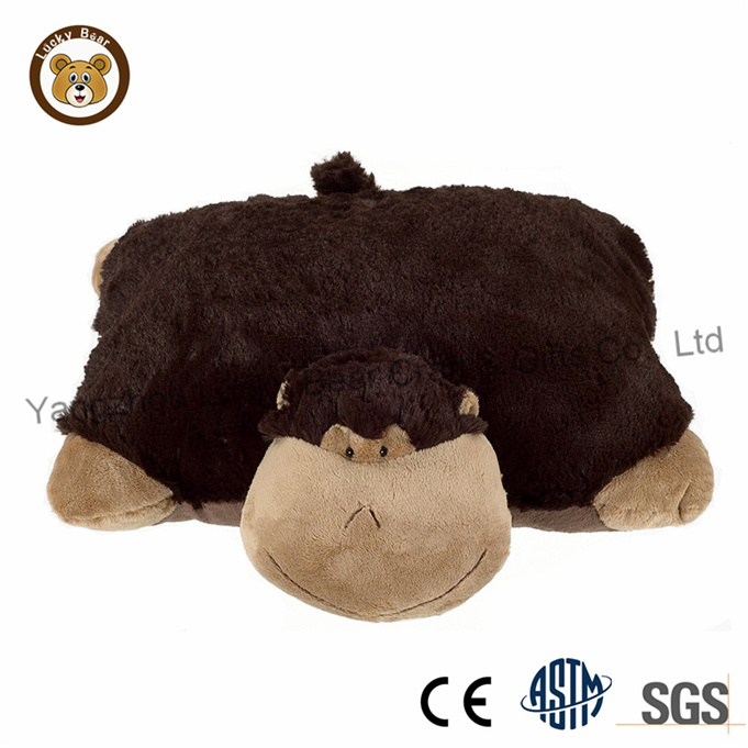 Cute Soft Plush Fur Dog Pillow Toy