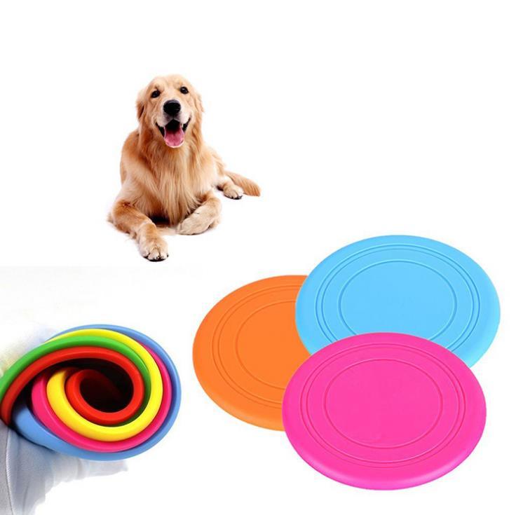 Interactive Dog Rubber Soft Training Pet Dog Toy Products Dog Flying Disc
