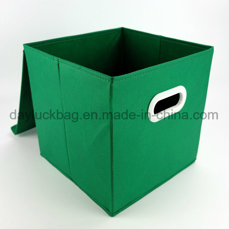 Home Collapsible Custom Non Woven Fabric Cube Storage Box for Shoe Toy