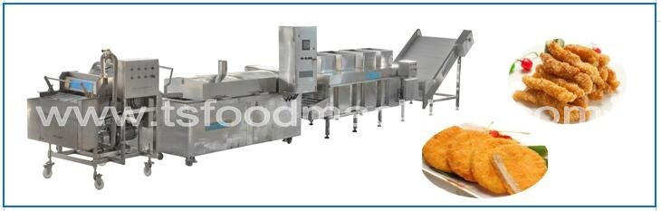 Coal Heated Conveyor Continuous Fried Food Fryer Machine