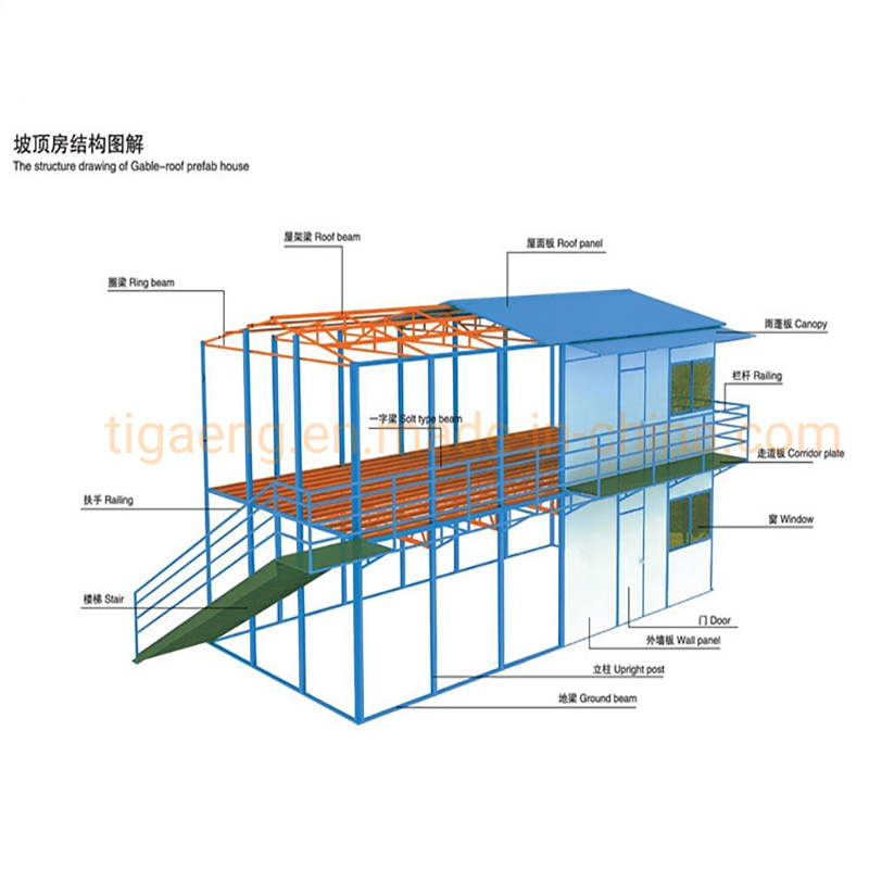 Cheap Easy Installation Moveable Prefabricated House Modular Prefab Dormitory