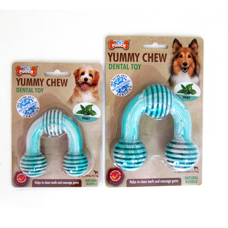Dog Rubber Toy Antibacterial Tooth Cleaning Bone Toy