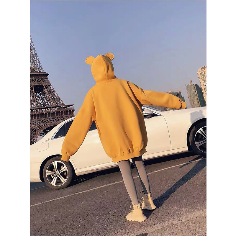 New Style Plus Size Clothing Rabbit Ears Long Warm Hoodies