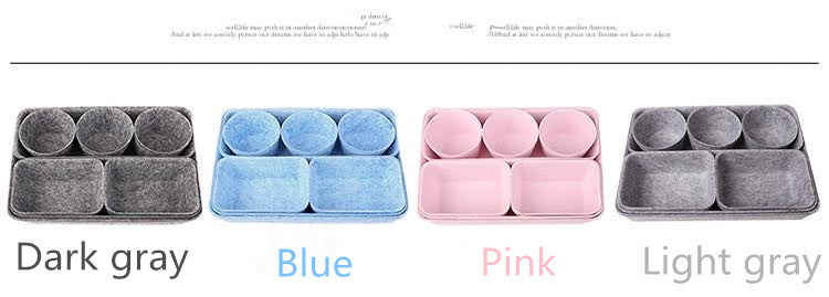 Felt Makeup Organizer Bins Unibody Felt Storage Box Nwith Handle