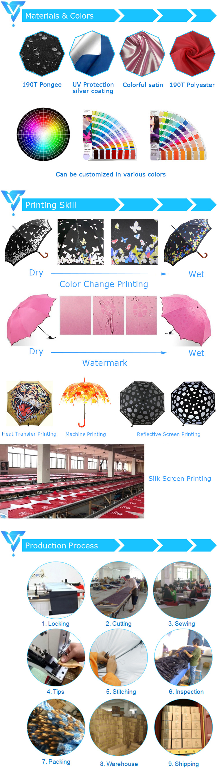 Fashion Cute Cats and Dogs Printing Lace Folding Umbrella