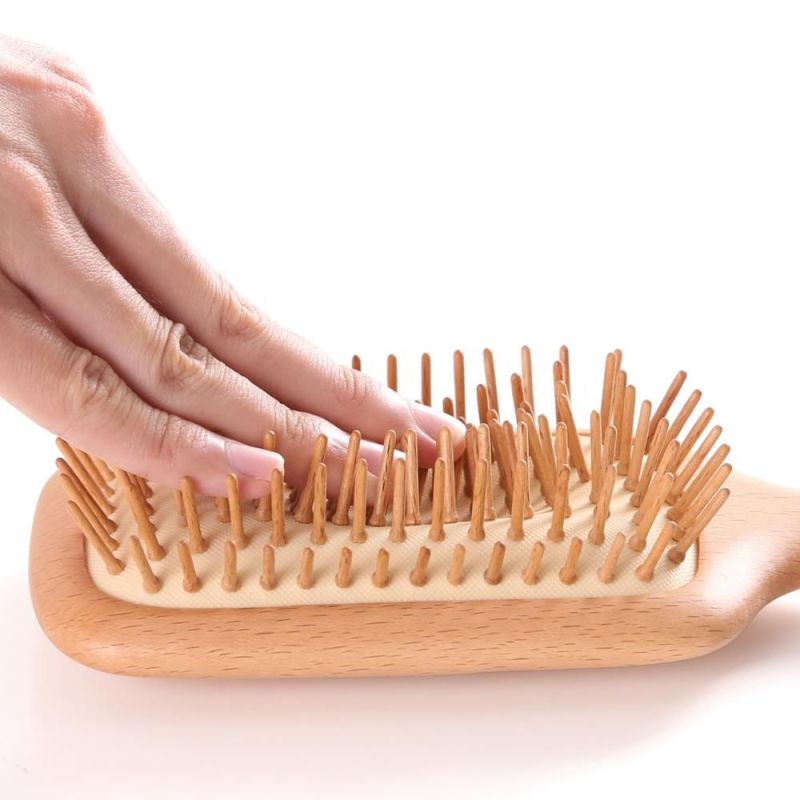 Bamboo Hair Brush with Natural Bristles Vegan Environmentally Friendly Natural Brush with Bamboo Bristles