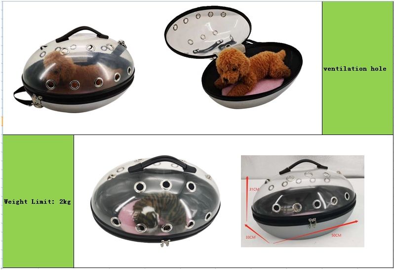 ABS+ Transparent PC Outdoor Medium Pet Bag for Cats and Dogs Fg2263pb-M