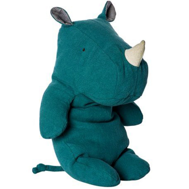 New Style Custom Soft Rhino Stuffed Animals Plush Cow Fabric Toy for Pet Chew Toy