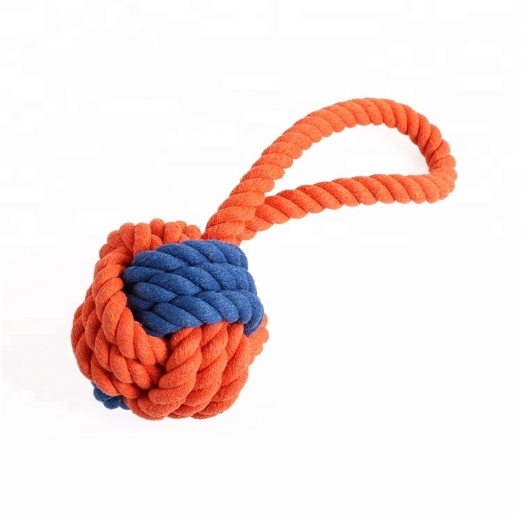 Dog Chew Tug Toy Pet Cotton Rope Ball Toy