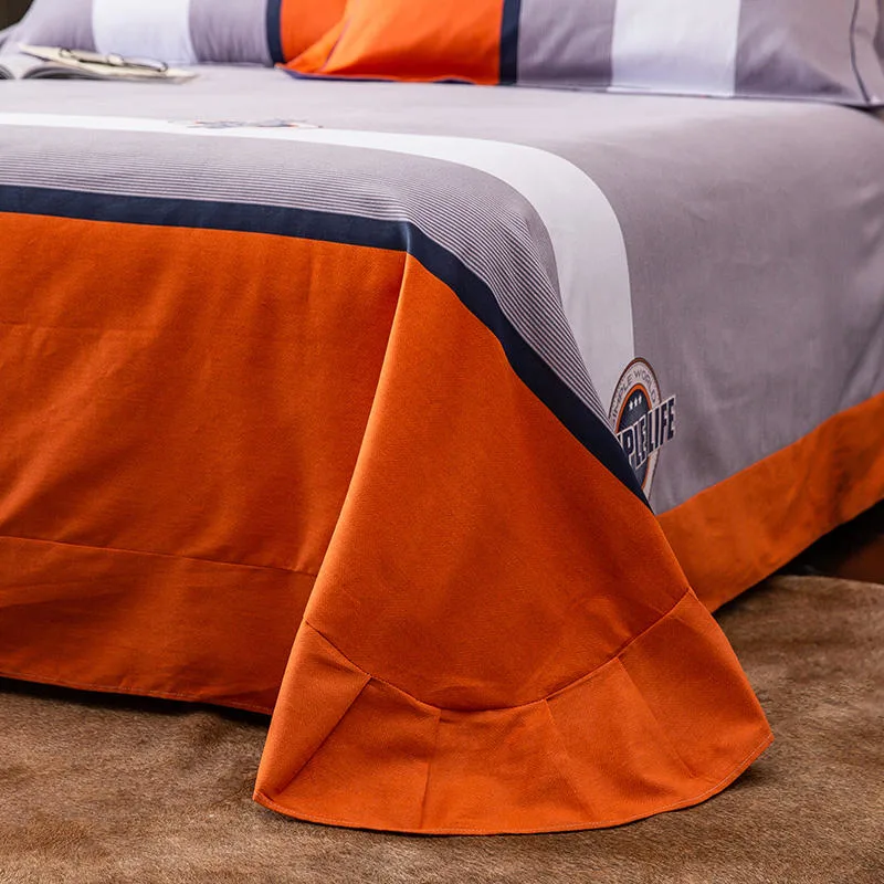 Made in China Best Quality Bed Linen Cotton Brushed Fabric Soft for Single 3PCS Bed Sheet