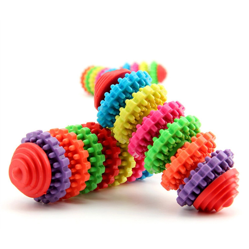 Colorful Rubber Dog Toys Pet Products Pet Toys Chew Pet Dog Puppy Dental Teething Healthy Teeth Gums Toys Ball Dog Games