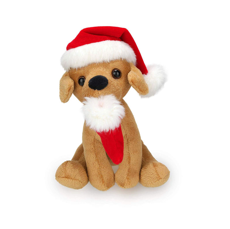 Customized Plush Dog Toy Holiday Decoration Gifts for Happy Christmas