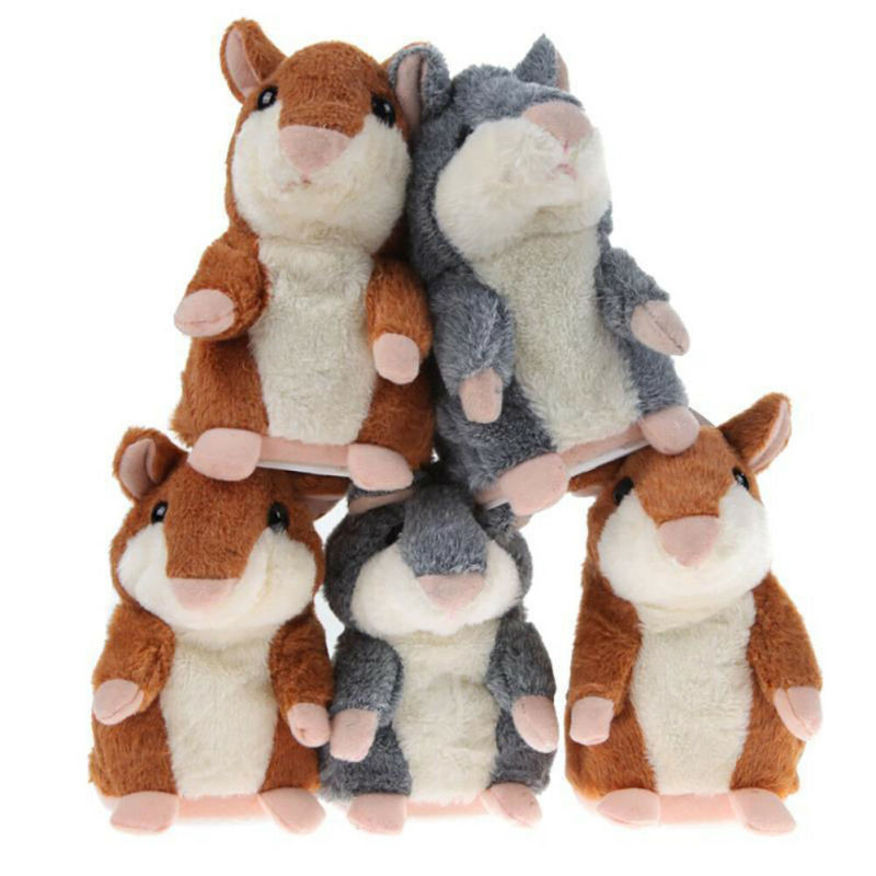 Talking Hamster Electronic Plush Toy Sound Soft Cute Gift for Children