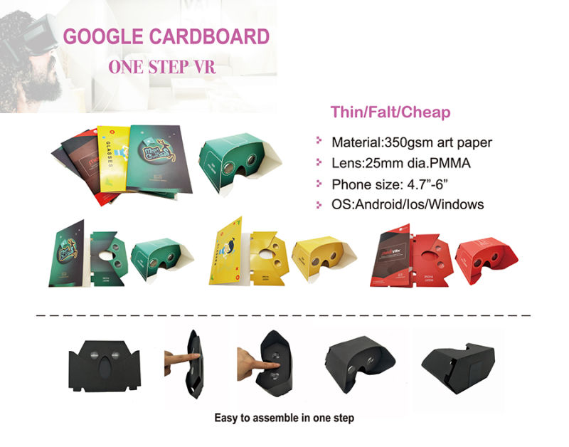 New Model Google Cardboard V2 Plus, 3D Vr Glasses for Smartphone