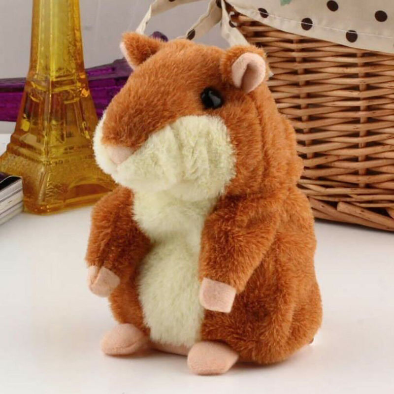 Talking Hamster Electronic Plush Toy Sound Soft Cute Gift for Children