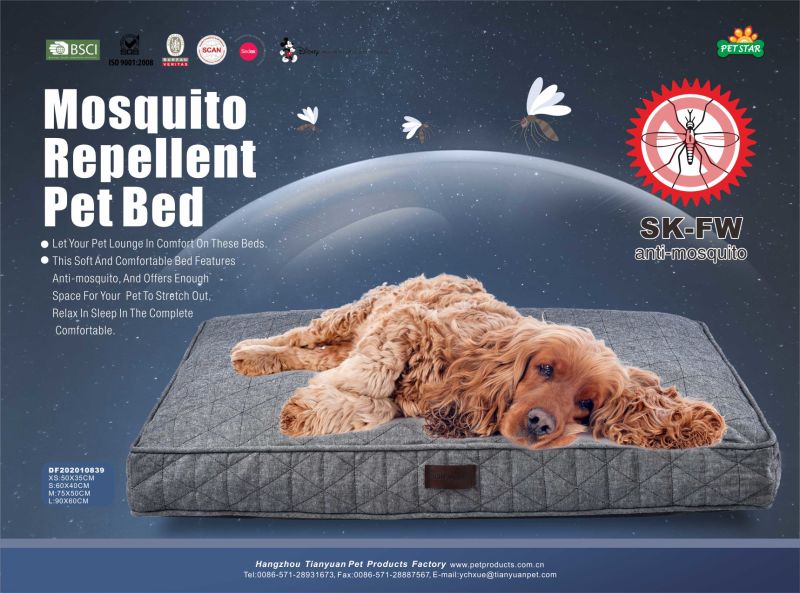 Comfort Soft Mosquito Repellent Dog Cushion Pet Bed