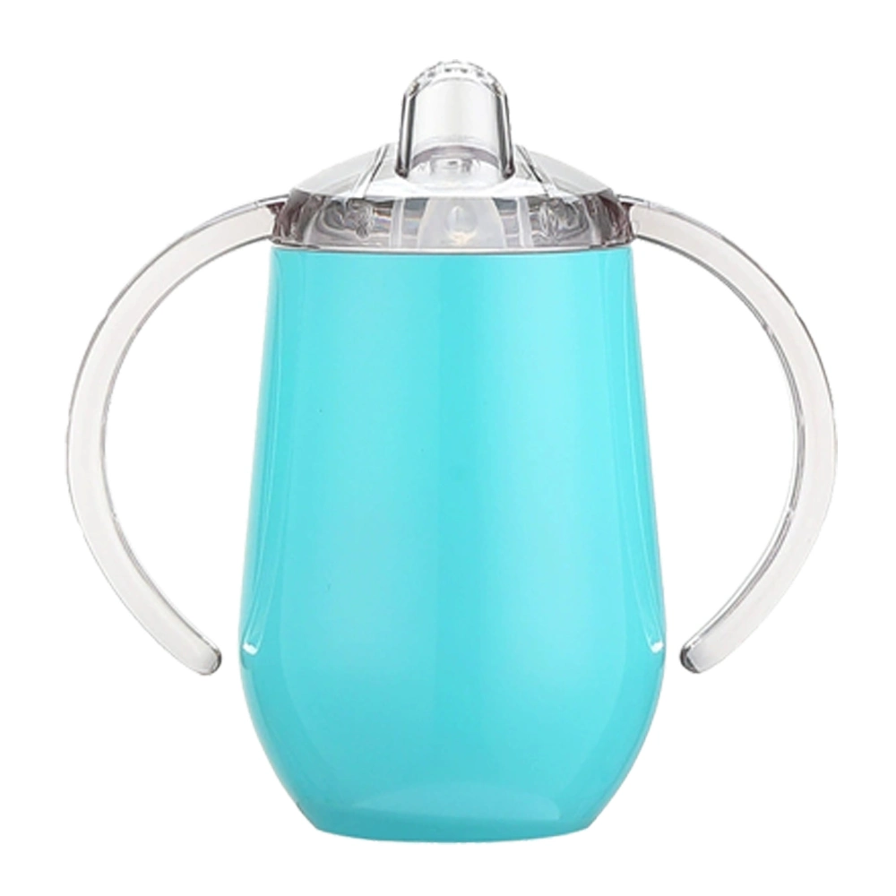 Stainless Steel Children Milk Tumbler with Two Holder 10oz Sippy Tumbler Vacuum Baby Mug with Handle