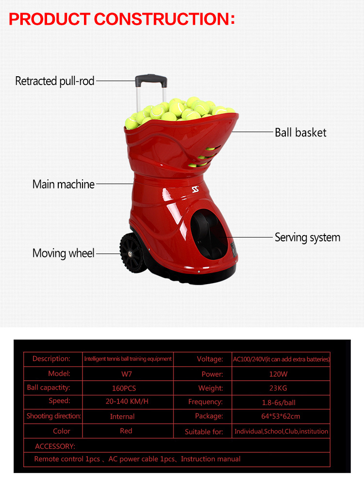 Effective Tennis Training Equipment to Improve Tennis Training Machine (W7)