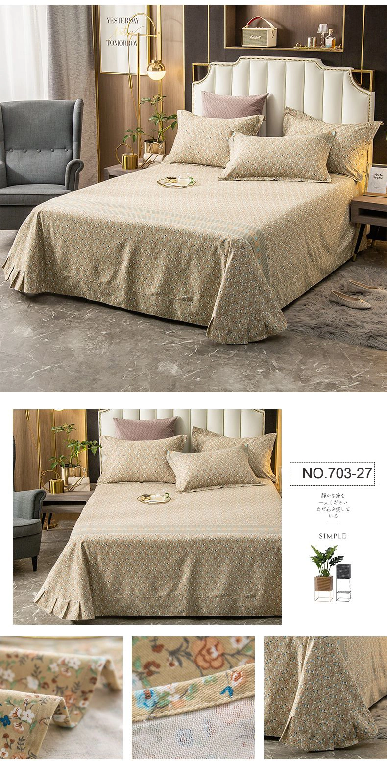 Wholesale Market Bed Sheet Set Cheap Price Comfortable Wrinkle for Twin Bed