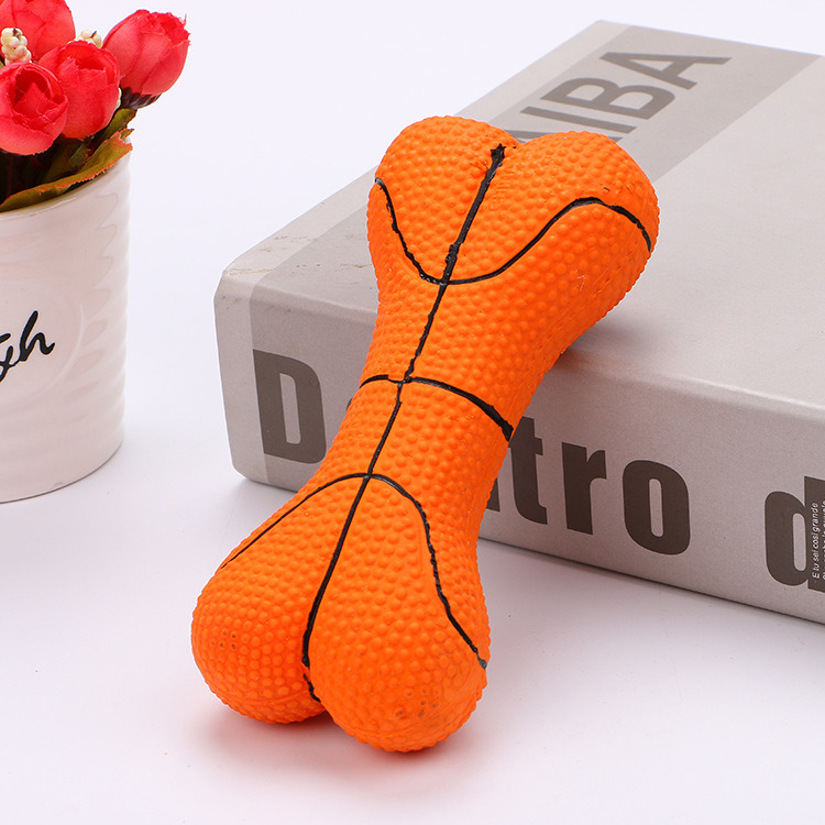 Dog Toy Hygiene Pet Latex Toy Vocal Bone Basketball Bump Bb Called Toy