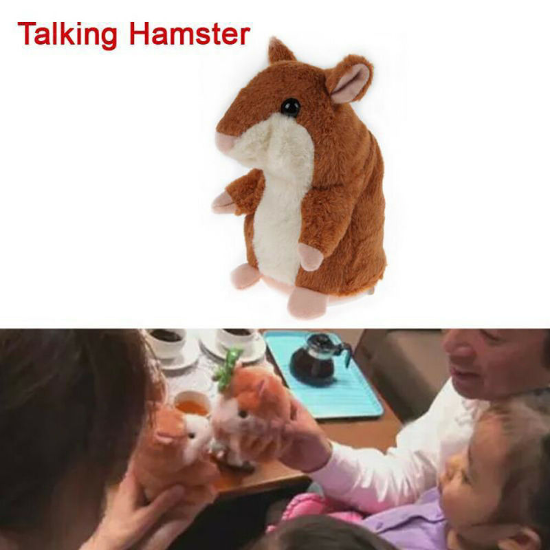 Talking Hamster Electronic Plush Toy Sound Soft Cute Gift for Children