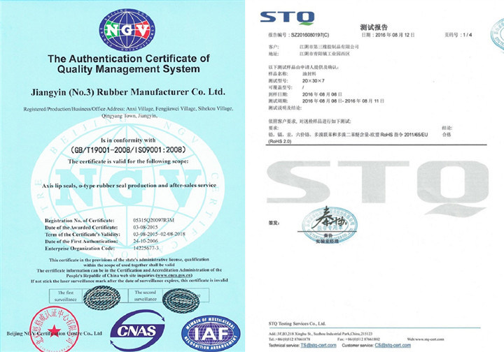 Rubber Silicone O Ring for Construction Machinery