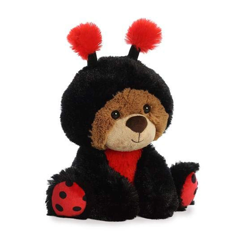 Peluche Mascot Stuffed Animal Customized Plush Bear Animal Toy Plush Red Black Ladybug/Frog/Duck Toy
