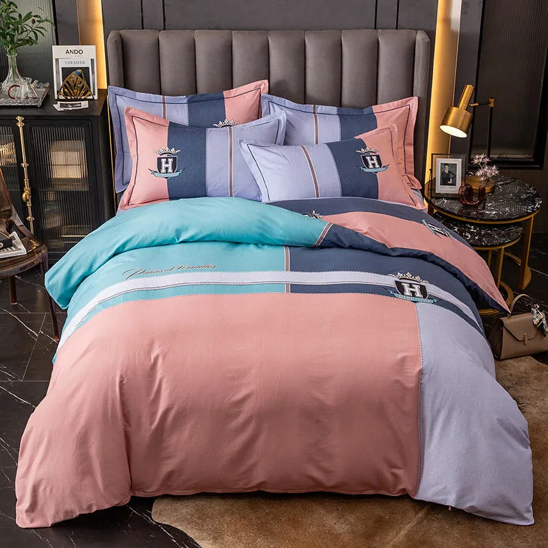 Home Textile High Quality Bed Linen Cotton Brushed Fabric Comfortable for Single Bed Duvet Cover