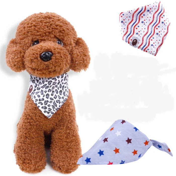 Promotional Gift Pet Product Wholesale Cheap Custom Triangle Pet Bandana for Pet Accessories