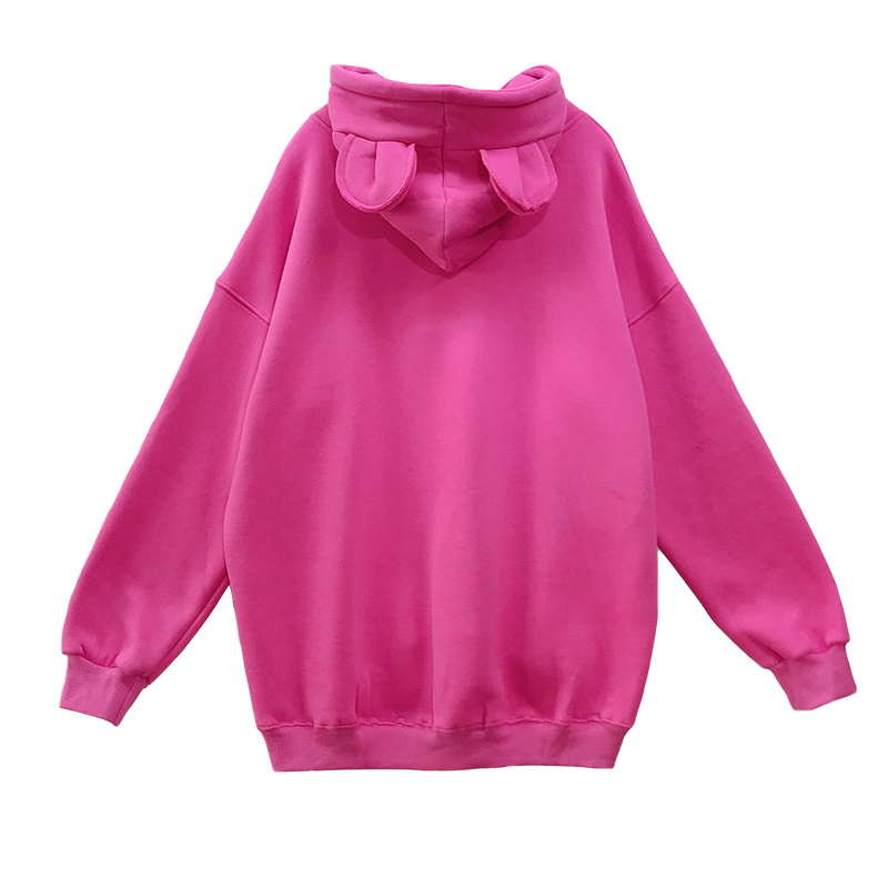 New Style Plus Size Clothing Rabbit Ears Long Warm Hoodies