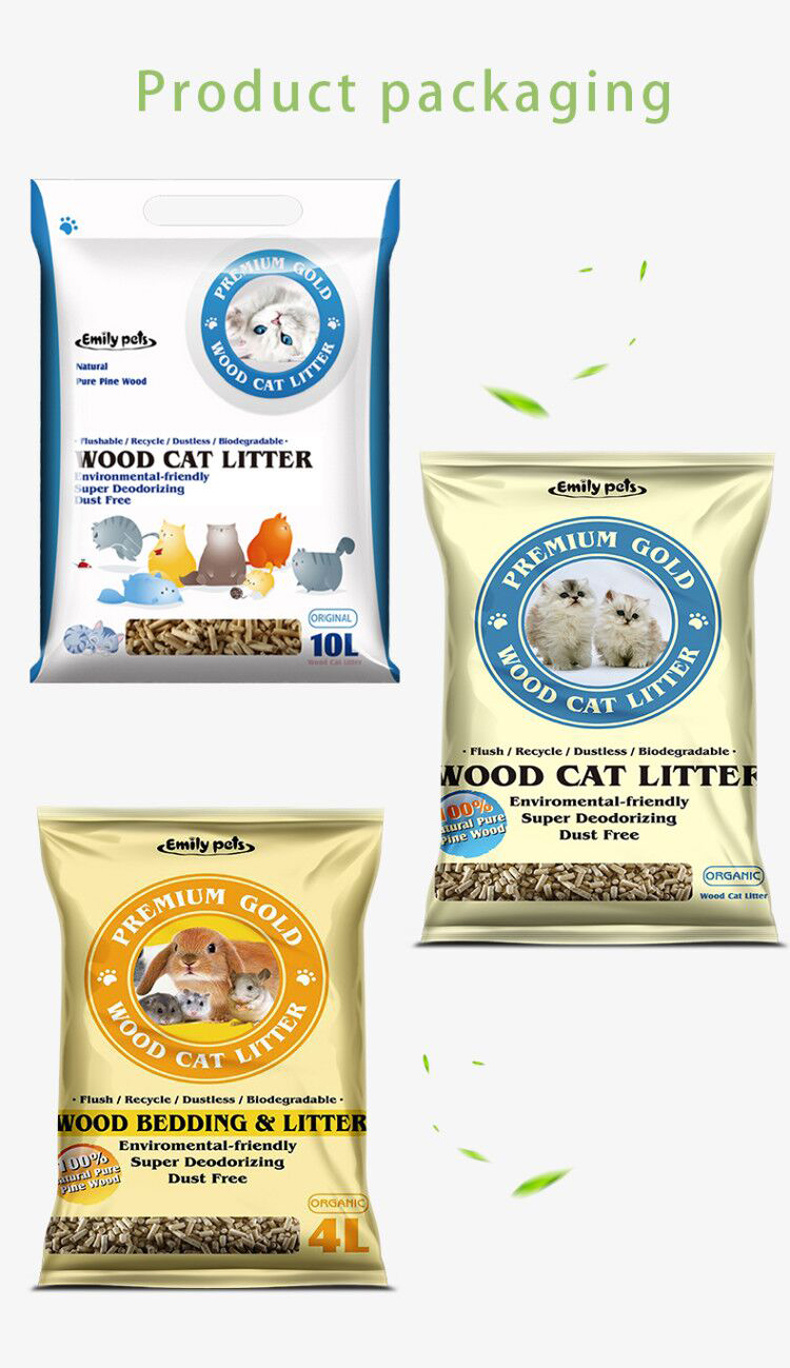 Pine Cat Litter Flushable Wood Pellets for Rodent