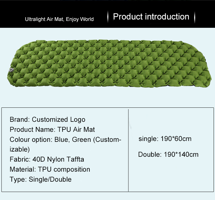 Waterproof Folding Lightweight Self Inflatable Sleeping Mat Summer Sleeping Mat