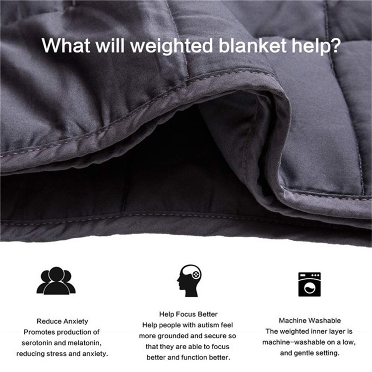 60X80 for Adults and Kids-Heavy Therapy Weighted Blankets with Glass Beads Gravity Blankets