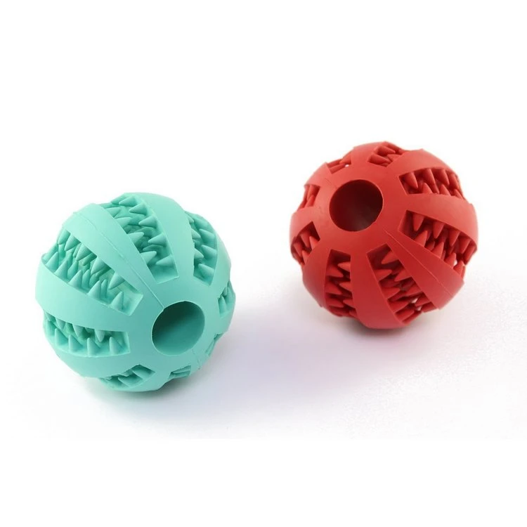 Dog Treat Ball Interactive Chew Resist Toys Teeth Cleaning Toy Molar