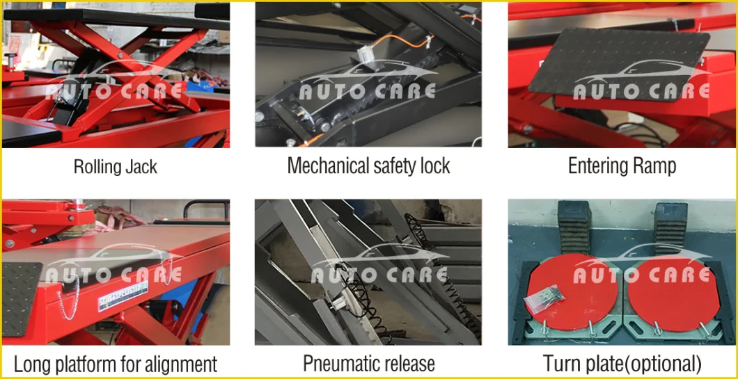 High Quality 4t Car Ramp for Alignment Used Hydraulic Scissor Car Lift