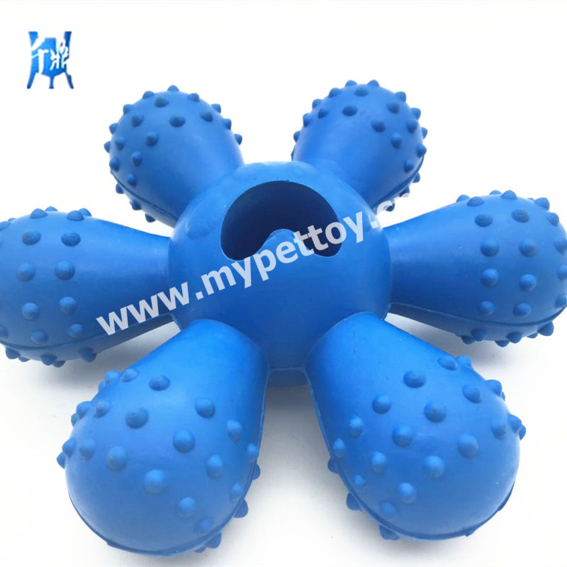 Flower Shape Rubber Material Dog Chewing Molar Rod Pet Dog Cat Toy