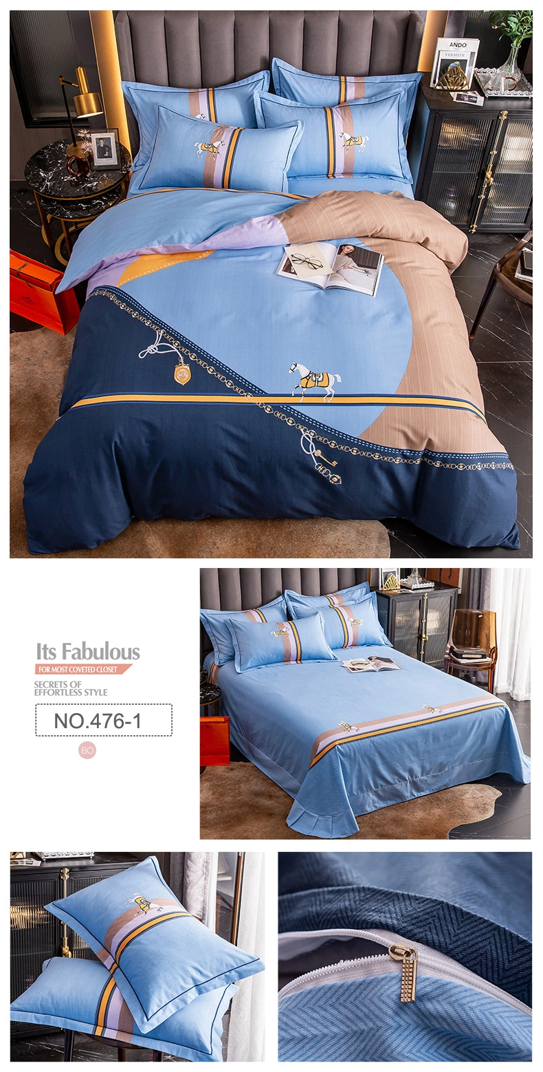 Home Decoration Fashion Style Bed Linen Cotton Brushed Fabric Comfortable for Single Bed Sheet