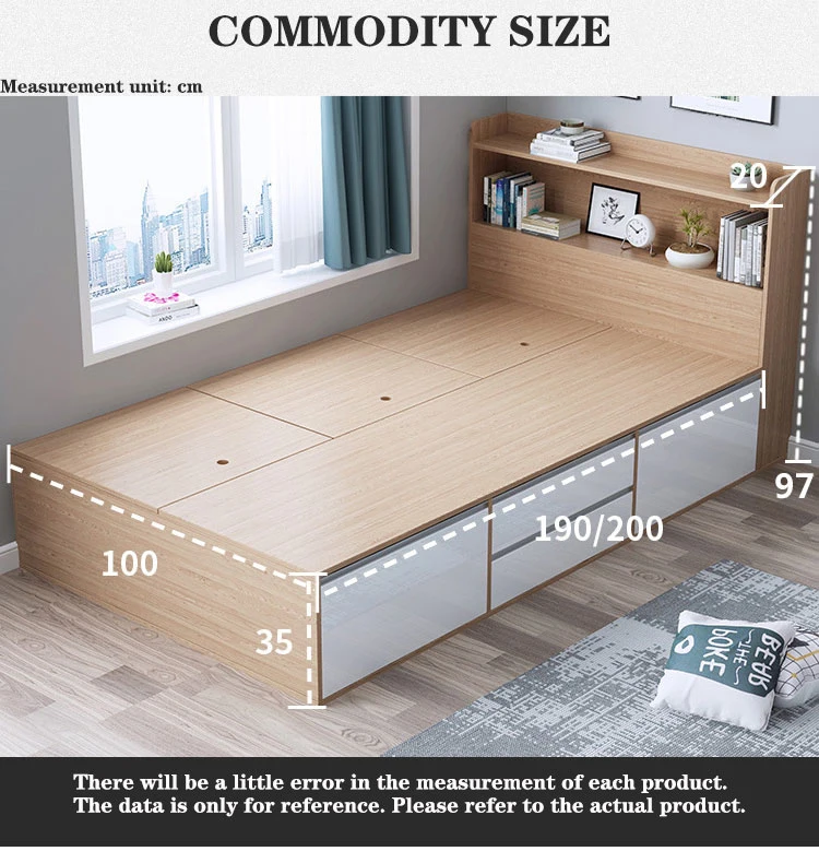 Eco-Friendly Child Safety MDF Wood Designs Kid Sleeping Dormitory Bed