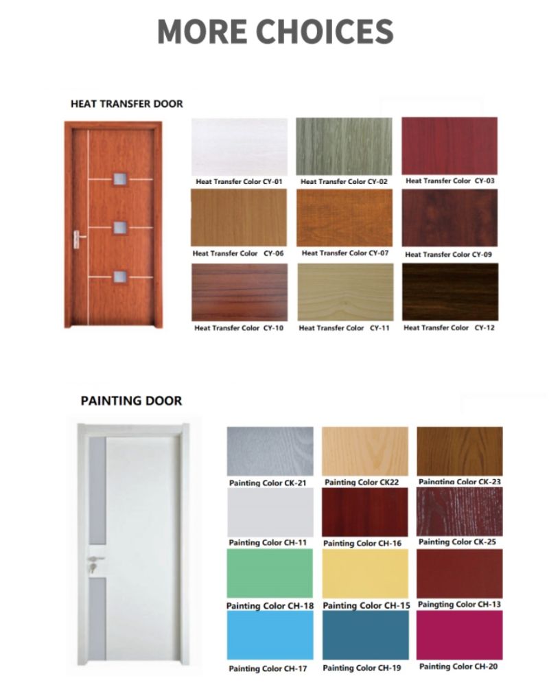 Eco-Friendly Soundproof Painting WPC Door for Bedroom