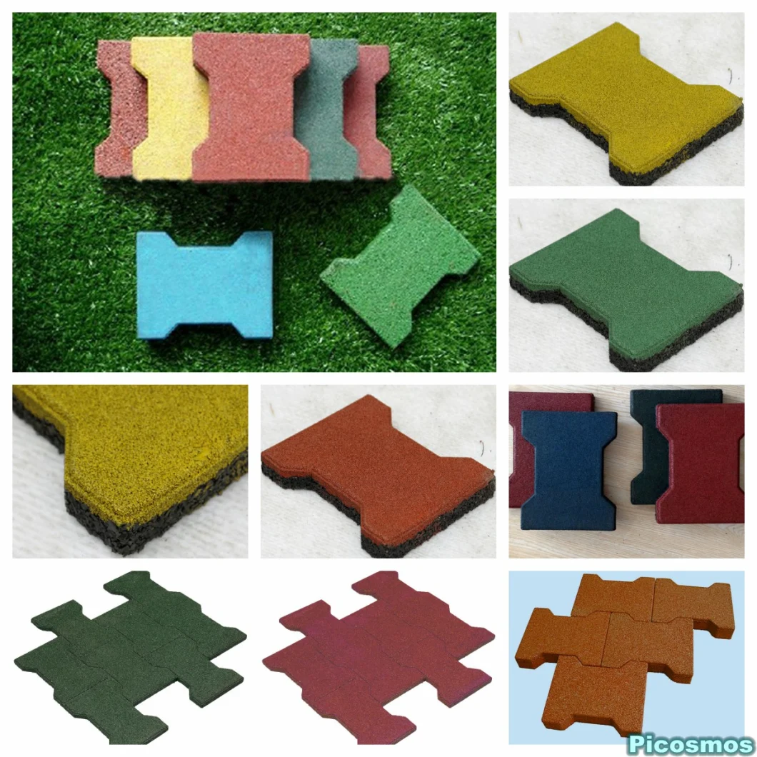 Dog-Bone Rubber Tiles / Rubber Flooring / Rubber Mat for House Road